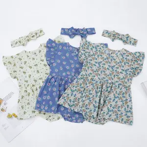 Quần Áo Trẻ Em Mới Sinh 100% Cotton In Bé Rompers OEM Bé Rompers