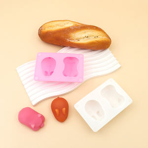 แม่พิมพ์เค้กลายกระต่ายหมู Mu Si 2ชิ้น3D แม่พิมพ์ซิลิโคนการ์ตูนสเตอริโอสำหรับการอบขนมในครัวเครื่องตัดคุกกี้ทรงสี่เหลี่ยมแบบทำมือกาว - Product Image 4
