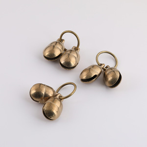 Brass Pet Bell Peanut Shape Middle Size Classic DIY Jewelry Accessories For <b>Dog</b> Ornaments - Product Image 2