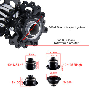 Bujes de Bicicleta Viron VIARON-X7 HUB244 32H 65mm con Espaciado de Brida, Rodamientos Sellados, Liberación Rápida, Freno de Disco para Bicicleta de Montaña - Product Image 2