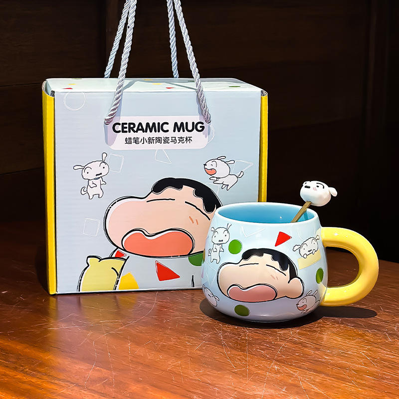 สีฟ้า (กล่องของขวัญถ้วยเดี่ยวและช้อน)