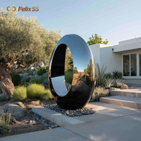 Sculpture en acier inoxydable Infinity, installation d'art moderne pour projets commerciaux de luxe