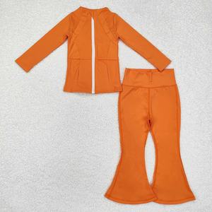 Conjunto Deportivo Informal para Niñas de Trendyism Boutique - Tela Elástica Suave de Poliéster con Estampado, Top Marrón de Manga Larga con Cierre y Pantalones - Product Image 6