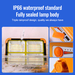 Petite lampe LED jaune rechargeable par USB Projecteur à énergie <span class=keywords><strong>solaire</strong></span> Lampes de camping d'urgence pour camping en plein air - Product Image 4