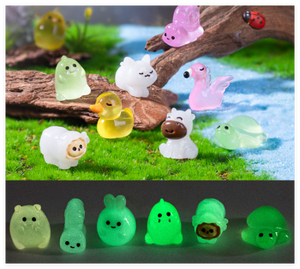 Navidad Halloween decoración miniatura 3D dibujos animados luminoso por la noche animales brillantes resina mar bosque salvaje Fram animal ciego bolsa estatuilla - Product Image 3