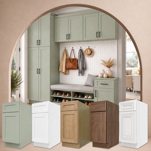 Vietnam Factory Wholesale Popular Light Stage Shaker <b>Cabinets</b> | Wooden Entryway <b>Storage</b> <b>Cabinet</b> | Ready To Assemble <b>Cabinets</b> - Product Image 1