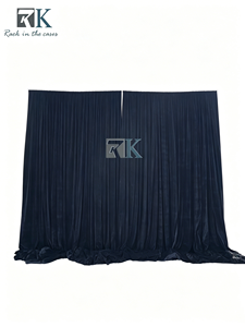 Kit de rideaux noirs RK et de tringles pour la décoration de mariages et d'événements - Product Image 1