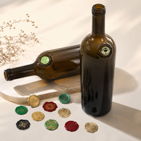 Etiqueta Adhesiva de Cera de PVC Pre-fabricada Vintage con Logotipo Personalizado, Forma de Corazón Floral para Botellas de Vino y Cerveza, Regalo de Navidad, Sobre de Boda