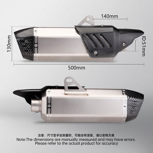 Silencieux d'échappement universel pour <span class=keywords><strong>moto</strong></span> 51 mm S7, échappement <span class=keywords><strong>moto</strong></span> de course NINJA400 GSXR600 <span class=keywords><strong>Z750</strong></span> TMAX530 MT07 MT09 CBR250 - Product Image 4