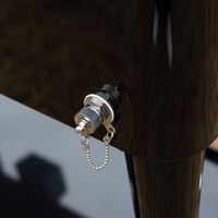 Chariot isotherme à roulettes en métal noir avec robinet de vidange intégré et poignée latérale, glacière mobile pour barbecue en extérieur