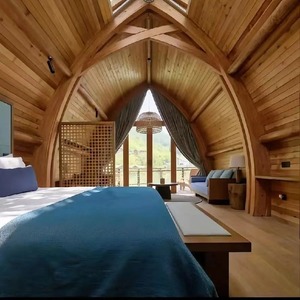<span class=keywords><strong>Casa</strong></span> Modulare Rotonda Personalizzata per Resort, Uffici e Ville - <span class=keywords><strong>Casa</strong></span> Moderna in Legno Flessibile - Product Image 2