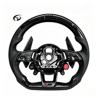 Volant en cuir et fibre de carbone avec LED compatible avec Audi TT R8 TTRS TTS MK2 MK3 RS7 RS6 RS5 RS4 RS3 S3 S4 S5 S6 S7 A4 A6