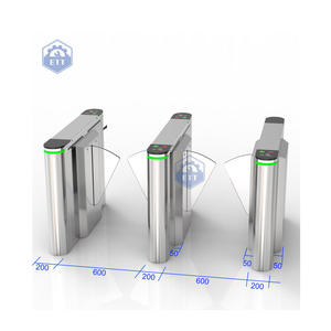 Spor salonu açık ve kapalı için kanatlı bariyer turnike erişim kontrol sistemi paslanmaz kapı çift yönlü güvenlik kapısı - Product Image 6