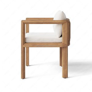 Sillón <span class=keywords><strong>de</strong></span> Comedor <span class=keywords><strong>de</strong></span> Teca <span class=keywords><strong>de</strong></span> Lujo, Contemporáneo y Duradero, Marca FERLY, Asiento Tejido para Patio Exterior, <span class=keywords><strong>Muebles</strong></span> <span class=keywords><strong>de</strong></span> Jardín Cómodos - Product Image 4