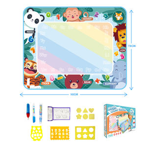 Kotak mainan papan gambar kertas anak-anak karpet lukisan air grafiti berulang warna ajaib ekstra besar kualitas tinggi - Product Image 4
