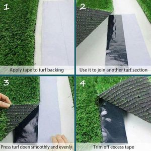 Échantillon gratuit ruban de jonction de pelouse auto-adhésif fort ruban de jonction de <span class=keywords><strong>gazon</strong></span> synthétique ruban de couture pour la jointure de tapis d'intérieur et d'extérieur de pelouse - Product Image 3