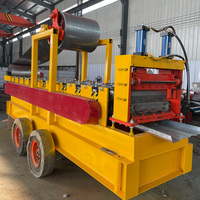 Machine à rouler la tôle mobile de haute précision, machine à former les toits en zinc, machine à fabriquer des tôles de toiture en aluminium à vendre