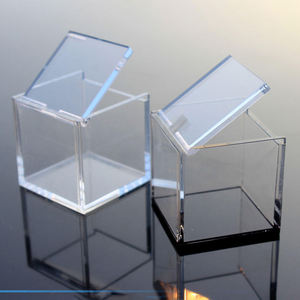 Carré transparent personnalisé écologique pour plexiglas Cube Coffrets cadeaux avec couvercles Présentoir de rangement personnalisé Boîtes de rangement en acrylique - Product Image 5