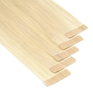 Extensions de cheveux naturels indiens vierges à prix d'usine, invisibles, lisses, avec bande adhésive, blondes, lisses naturelles - Product Image 4