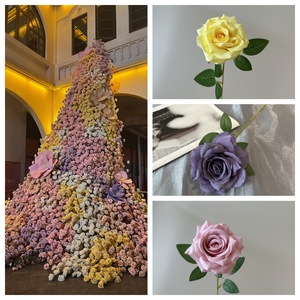 Cascata di rose artificiali in seta <span class=keywords><strong>Floyd</strong></span> Rose, per allestimenti di centri commerciali, parete floreale di tendenza per matrimoni - Product Image 4