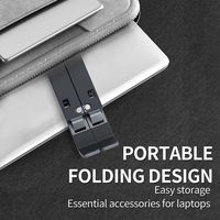 Support de tablette en métal, alliage d'aluminium, support de bureau surélevé, support portable, refroidisseur d'ordinateur, support pliable pour ordinateur portable, 18 pouces