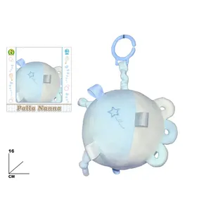 Palla Nanna Blue Rattle Ball 16 cm Juguete suave para bebés - Product Image 1
