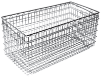 Panier de rangement en fil d'acier inoxydable pour usage domestique et industriel-Conception durable et peu encombrante