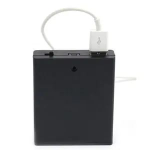 DC 6V Portable Mini AA Battery Holder Storage Box Case USB Power Supply Battery Box For 5050 3528 2835 LED Strip Light 4AA 4xAA