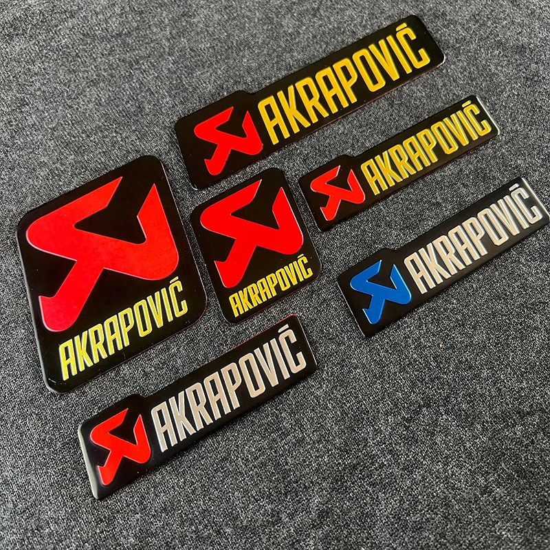 Aluminium Alloy Heat-Resistant Decals Motorcycle Exhaust Tip Pipe Stickers for AKRAPOVIC Styling Accessories for Cars