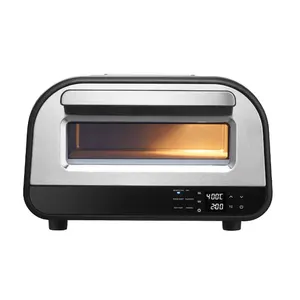 Aangepaste 400 Graden Pizza Oven Zelfgemaakte Elektrische 12 Inch Pizza Maker Toast Pan Oven Machine Met Timer