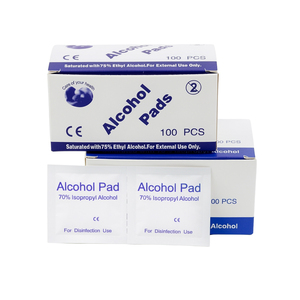 Toallitas desinfectantes desechables al por mayor con 70% de <span class=keywords><strong>alcohol</strong></span> isopropílico, no tejidas, estériles para un solo uso, suministro de fábrica, 3x6cm - Product Image 1