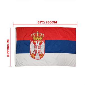 Drapeau serbe de haute qualité en polyester 68D pour événements sportifs, vente en gros - Product Image 5