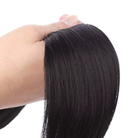 Extensions de cheveux queue de cheval droites 100G Noir naturel Brésilien Remy 100% Cheveux humains à cordon de serrage et clip-in, sans traitement chimique