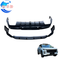Pour CHERY JAECOO J7 2024-UP PP Piano noir lèvre de corps avant et arrière avec feux diurnes Kit de carrosserie accessoires extérieurs