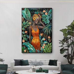 Cuadro de Iliadis, Paisaje en Acuarela, Pintura Abstracta sobre Lienzo, Arte Vintage, Póster de Mujer Africana Negra, Impresión HD, Tamaño Personalizado - Product Image 5