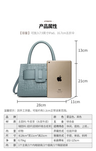 High Quality Pattern Women's <b>Bags</b> New Fashion Genuine Leather Handbags Cowhide Ladies Shoulder Handbags Candy - Product Image 4