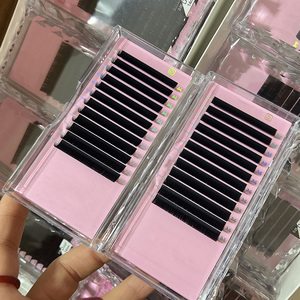 Private Label Einzelne Wimpernverlängerungen Matt Schwarz Schnelles und Einfaches Fächerwimpern-Ergebnis Volumen-Kaschmir-Wimpernverlängerungen Samt-Volumen-Wimpern - Product Image 6