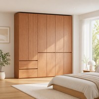 Système de dressing mural intelligent en chêne préfabriqué blanc, vente en gros, pour chambre à coucher, mobilier de rangement, offre spéciale