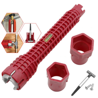 Meracly – Kit d'outils multifonction 8-en-1 pour réparation de cuisine et salle de bain, clé à robinet d'évier, clé à tuyaux, clé à caniveau OEM
