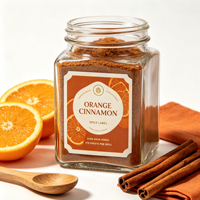 Étiquettes en rouleau imprimées sur mesure, autocollantes, pour bouteilles de boissons chaudes aux saveurs d'orange et de cannelle, étiquettes personnalisées pour l'emballage de boissons