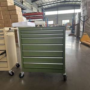 Carrito Metálico para Barbería, Gabinete de Almacenamiento de Herramientas, Gabinete de Acero Resistente con Ruedas y Cajones para Taller - Product Image 5