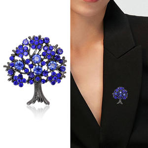 เข็มกลัดผู้หญิงกระเป๋าสะพายไหล่ประดับพลอยเทียมรูปต้นไม้เสื้อโค้ทปกเสื้อหมวกเข็มกลัดสำหรับงานปาร์ตี้พรอมเจ้าสาว - Product Image 3