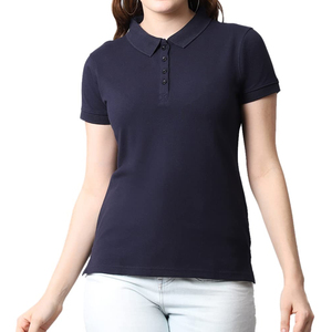 Polos de Alta Calidad para Mujer, de Algodón y Poliéster, Manga Corta, Transpirables, Ropa Casual, con Logotipo Personalizado OEM, Polos de Golf para Mujer - Product Image 1