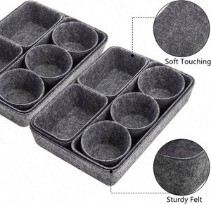 Drawer Organizers Bins Felt Storage Bin Office Organizer Shallow <b>Small</b> Desk Organizer Trays <b>Draw</b> Dividers Gifts - Product Image 4