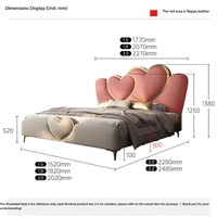 Lit plateforme YBC Princess New Chinese Queen Size, design minimaliste, rangement, bois massif, meubles pour la maison