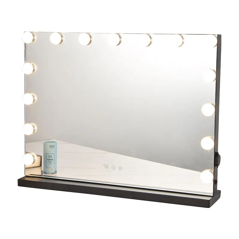 Three color light endless dimming Hollywood Professional custom Makeup Mirror with led light wall mirror decoration