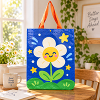 Sacs cadeaux personnalisés en plastique tissé à la main pour exposition d'anime, avec logo personnalisable, pliables, design à bandoulière unique