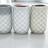 Grand pot de plantation pour arbres, pot en céramique à motif marbré, pots en céramique pour plantes d'intérieur et d'extérieur