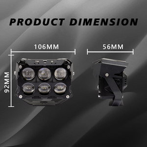 Vendita calda 120W 6smd faretto moto con ventilatore <span class=keywords><strong>esterno</strong></span> Led luce da lavoro impermeabile fendinebbia per auto camion ATV - Product Image 2