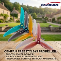 Hélices GEMFAN Freestyle4S F4S pour drone FPV, 3 pales, 3,6 pouces, en PC, 129 mm, pour drones FPV Freestyle